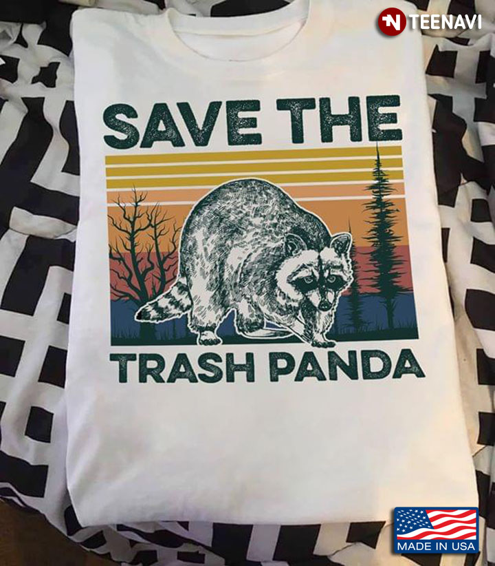 Raccoon Save The Trash Panda Vintage