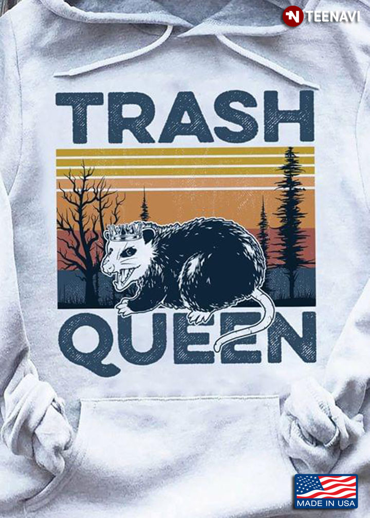 Opossum Wearing Crown Trash Queen