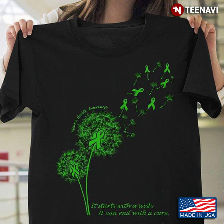 Dandelion Mentol Health Awareness It Starts With A Wish It Can End With A Cure