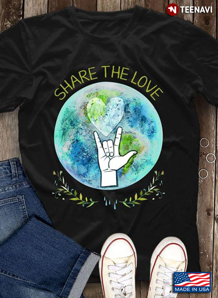 Earth Love Hand Gestures Share The Love