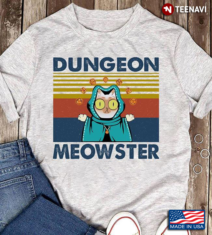 Itch Cat With D20 RPG Dungeon Meowster