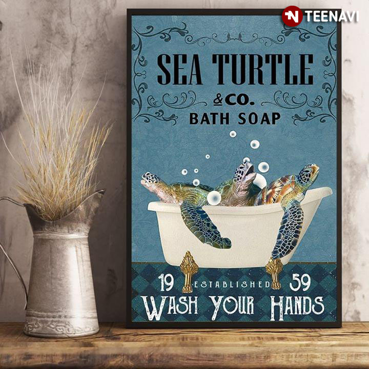 Vintage Sea Turtle Babies Sea Turtle & Co. Bath Soap Established 1959 Wash Your Hands