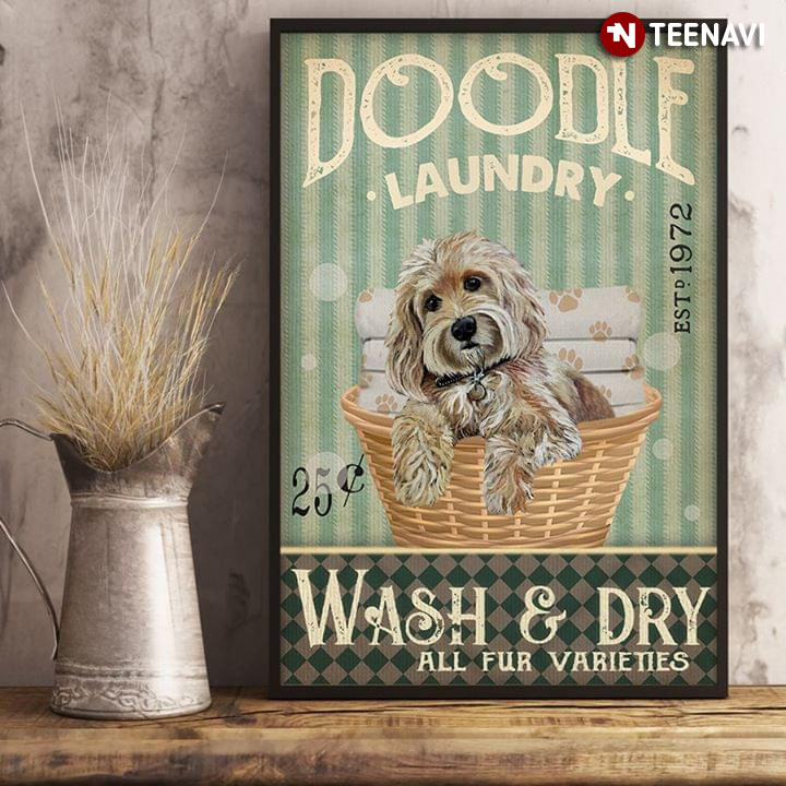 Vintage Doodle Laundry Est. 1972 Wash & Dry All Fur Varieties