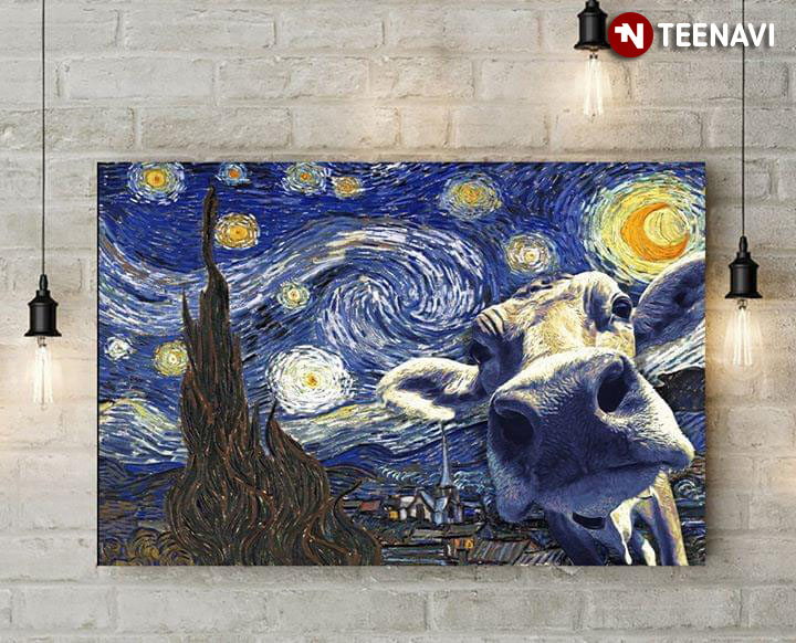 Cow In The Starry Night Vincent Van Gogh