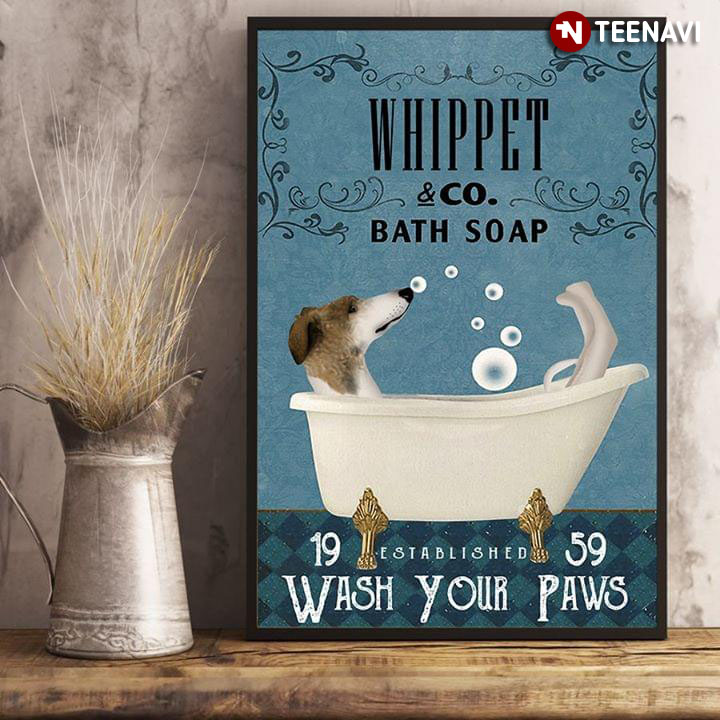 Vintage Whippet & Co. Bath Soap Established 1959 Wash Your Paws
