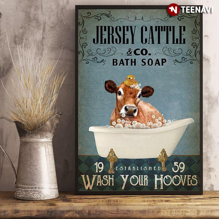 Vintage Jersey Cattle And Little Duck Jersey Cattle & Co. Bath Soap Established 1959 Wash Your Hooves