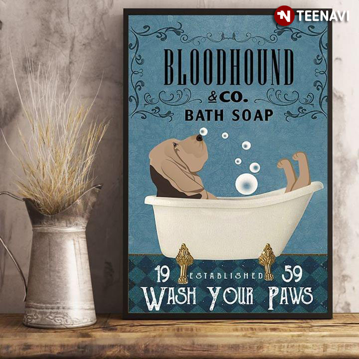 Vintage Bloodhound & Co. Bath Soap Established 1959 Wash Your Paws