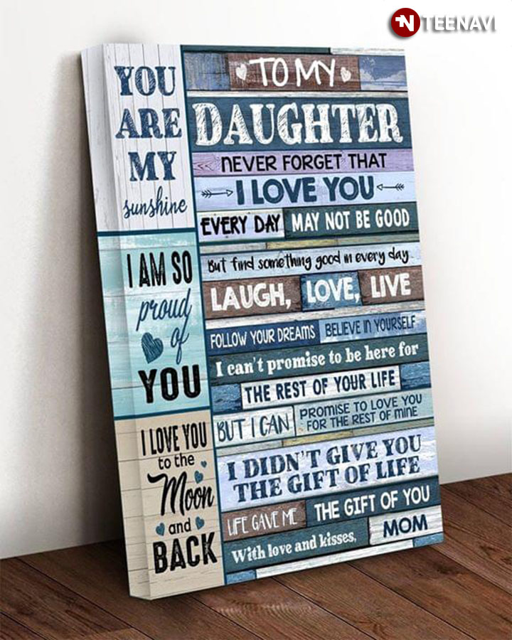 Vintage Mom & Daughter To My Daughter You Are My Sunshine Never Forget That I Love You