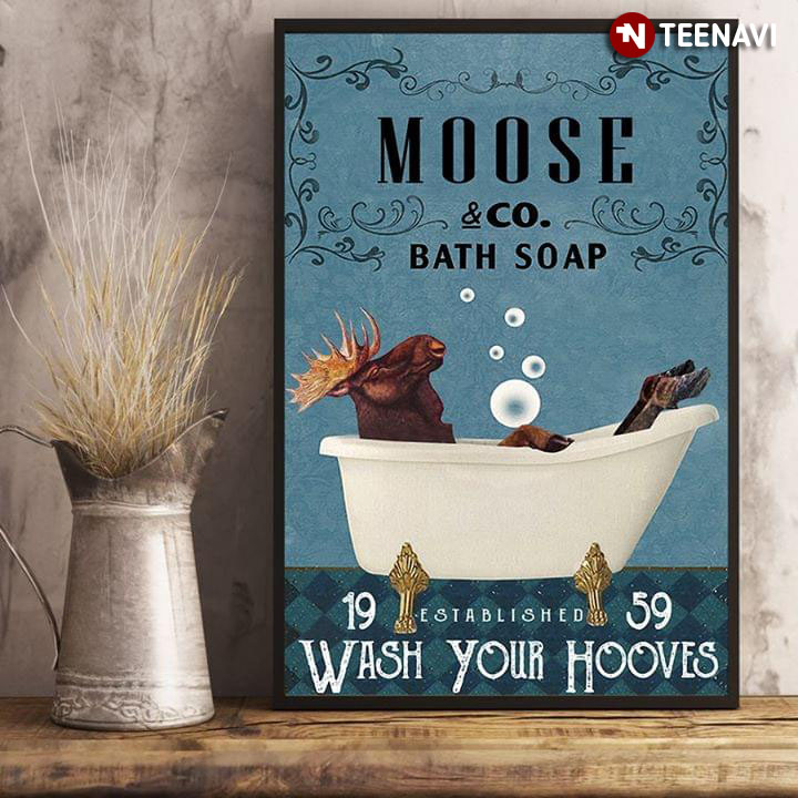 Vintage Moose & Co. Bath Soap Established 1959 Wash Your Hooves