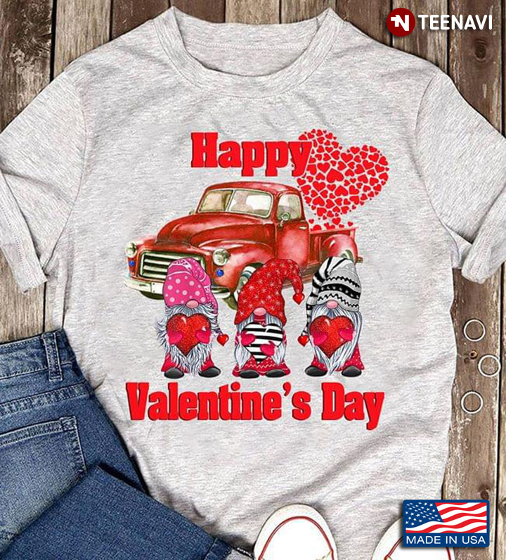 Gnome And Car Happy Valentine's Day