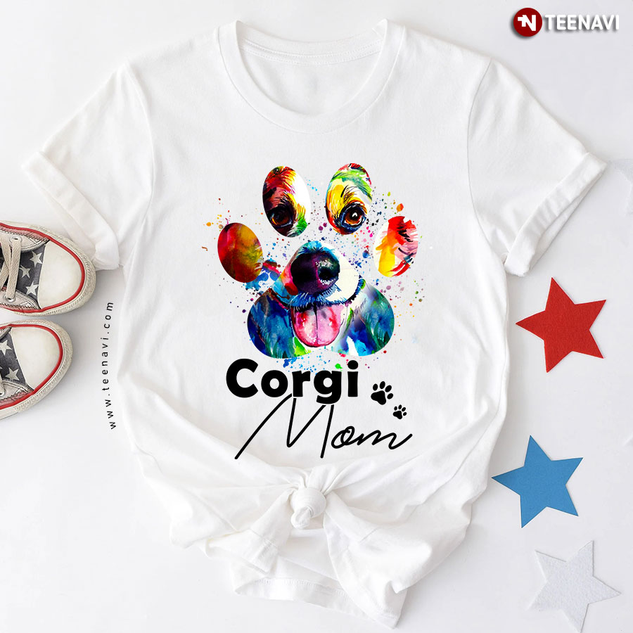 Corgi Mom Colorful T-Shirt