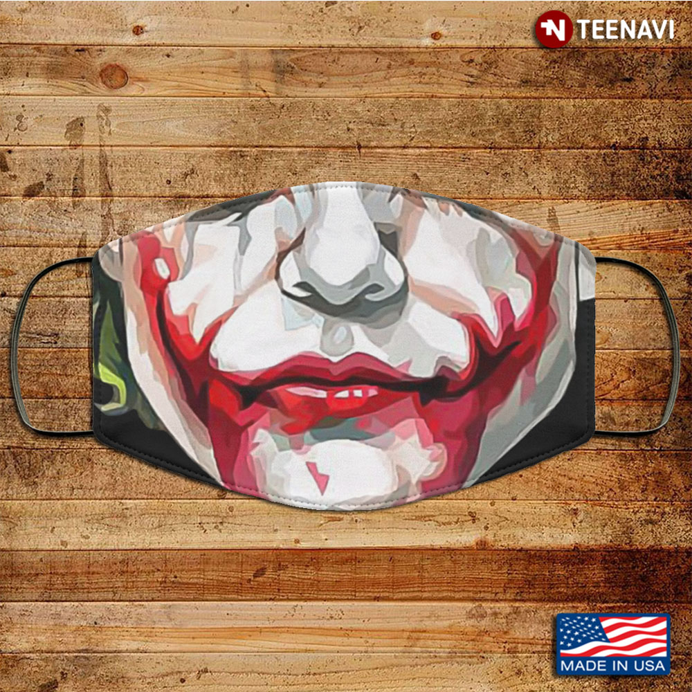 Heath Ledger Scary Joker Mouth Halloween Washable Reusable Custom