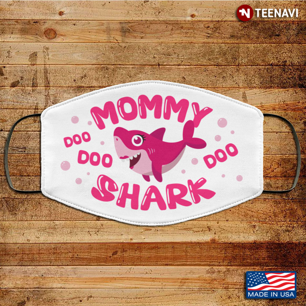Mommy Shark Doo Doo Doo Washable Reusable Family Shark Facemask