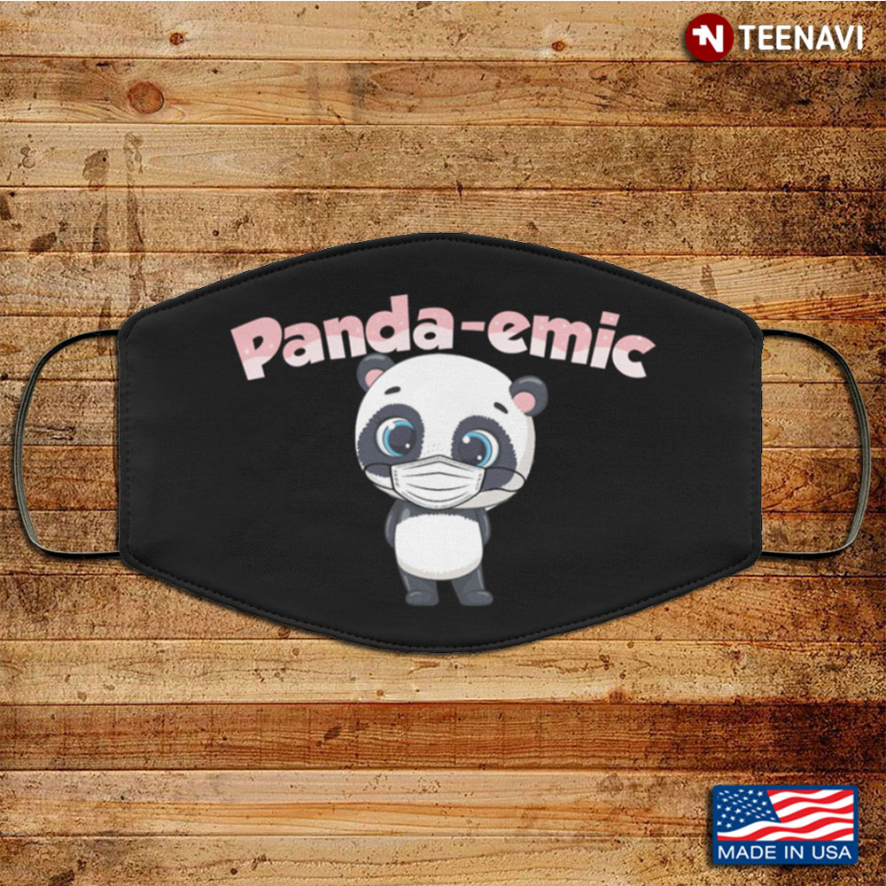 Panda Pandaemic Funny Pun Washable Reusable Custom