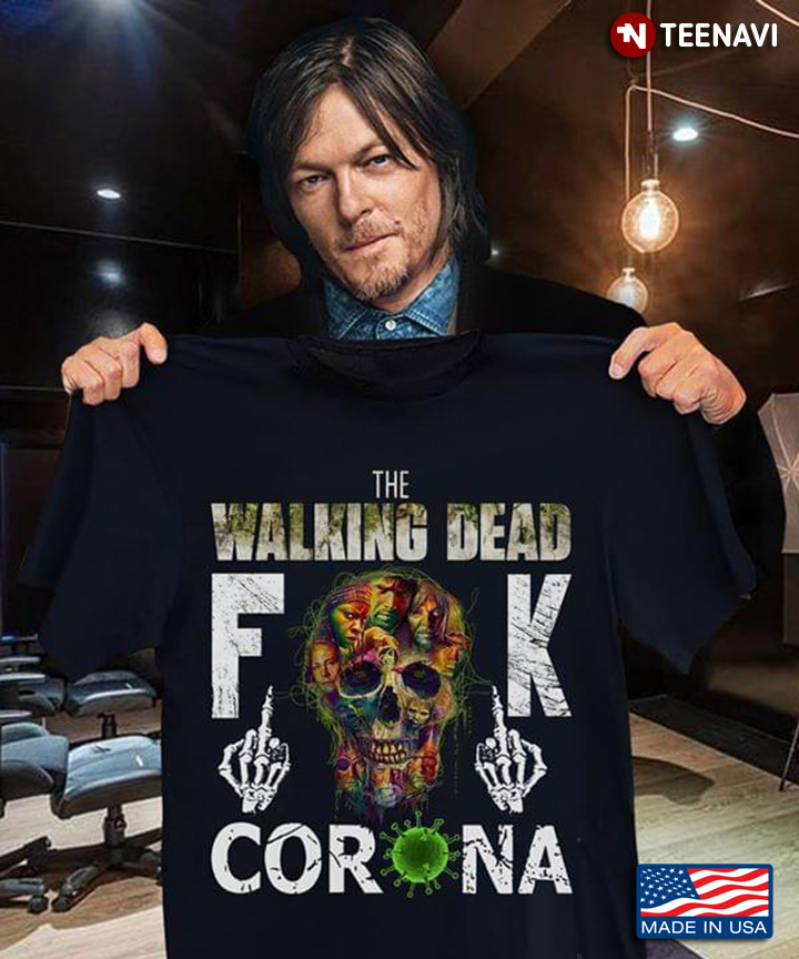 The Walking Dead Fuck Corona Skull