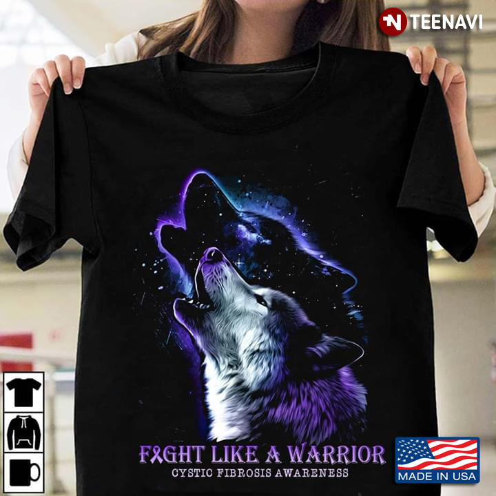 Howling Wolf Fight Like A Warrior Cystic Fibrosis Awareness