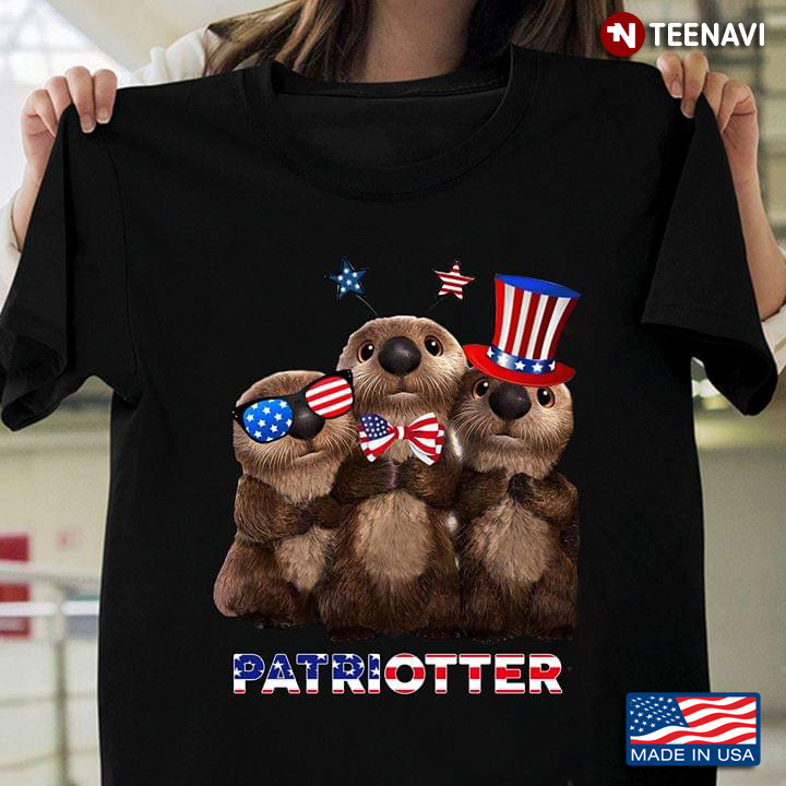 Patriot Otter Patriotter The 4th Of July American Independence Day