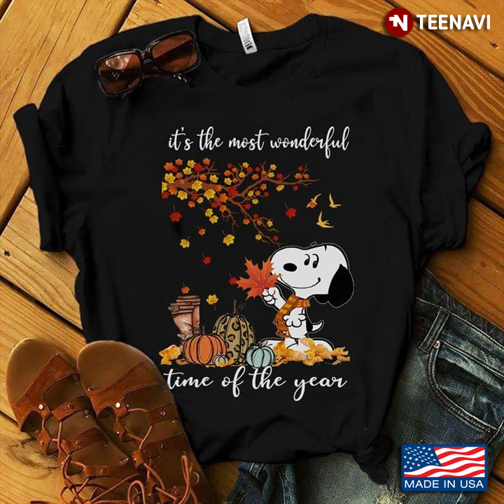 Snoopy Fall It's The Most Wonderful Time Of The Year