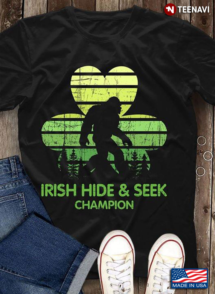 Irish Hide & Seek Champion Bigfoot Shamrock St. Patrick's Day
