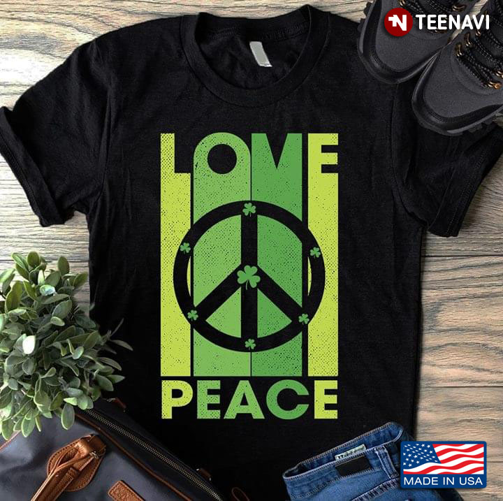 Love Peace Shamrock St. Patrick's Day