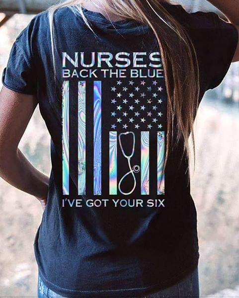 Nurses Back The Blue Flag I've Got Your Six