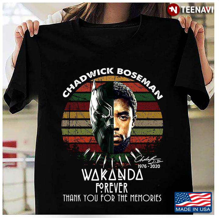 Vintage Chadwick Boseman 1976 - 2020 Wakanda Forever Thank You For The Memories