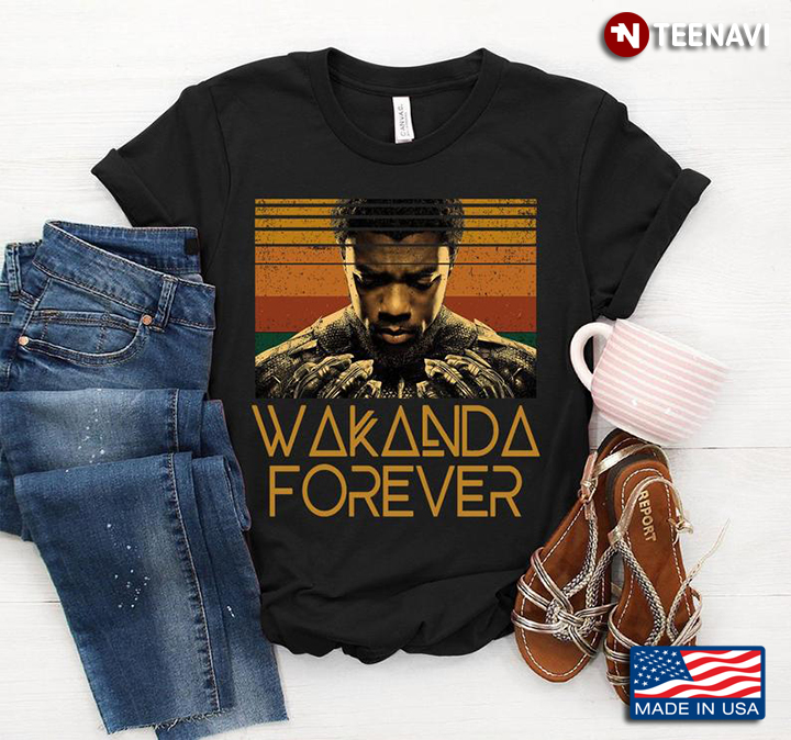 Black Panther Wakanda Forever Vintage Retro Wakanda Chadwick Boseman
