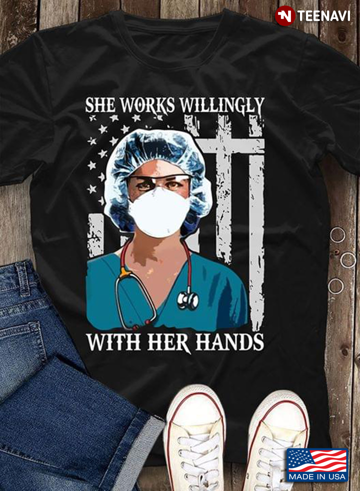 Doctor She Works Willing With Her Hands Coronavirus Pandemic
