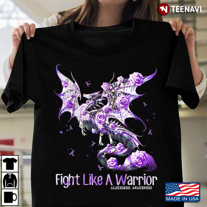 Fight Like A Warrior Alzheimer Awareness Dragon
