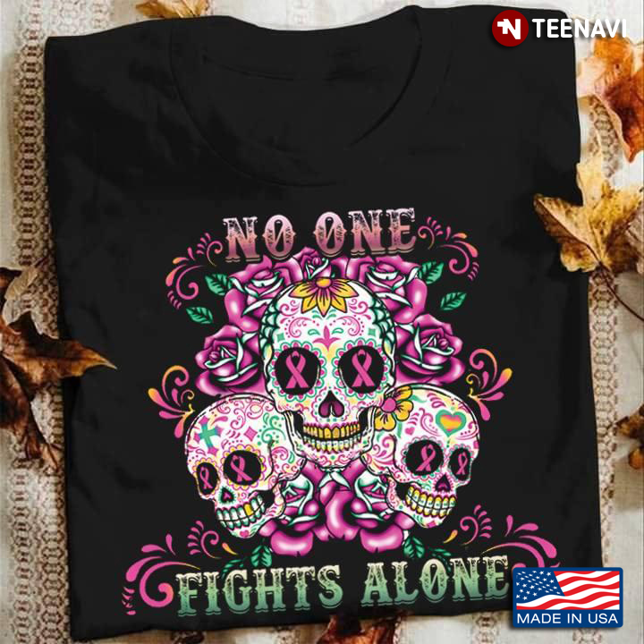 Skulls No One Fights Alone Breast Cancer Awareness
