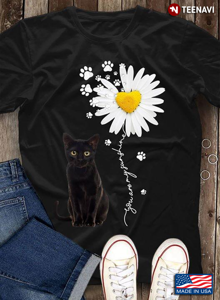 You Are My Sunshine Daisy Black Cat