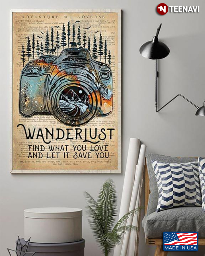 Dictionary Theme Vintage Camera Wanderlust Find What You Love And Let It Save You