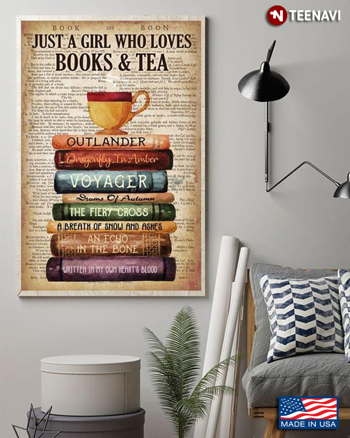 Vintage Dictionary Theme A Tea Cup On A Pile Of Books Just A Girl Who Loves Books & Tea