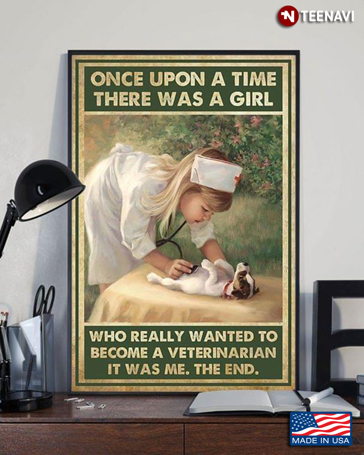 Vintage Baby Girl Once Upon A Time There Was A Girl Who Really Wanted To Become A Veterinarian