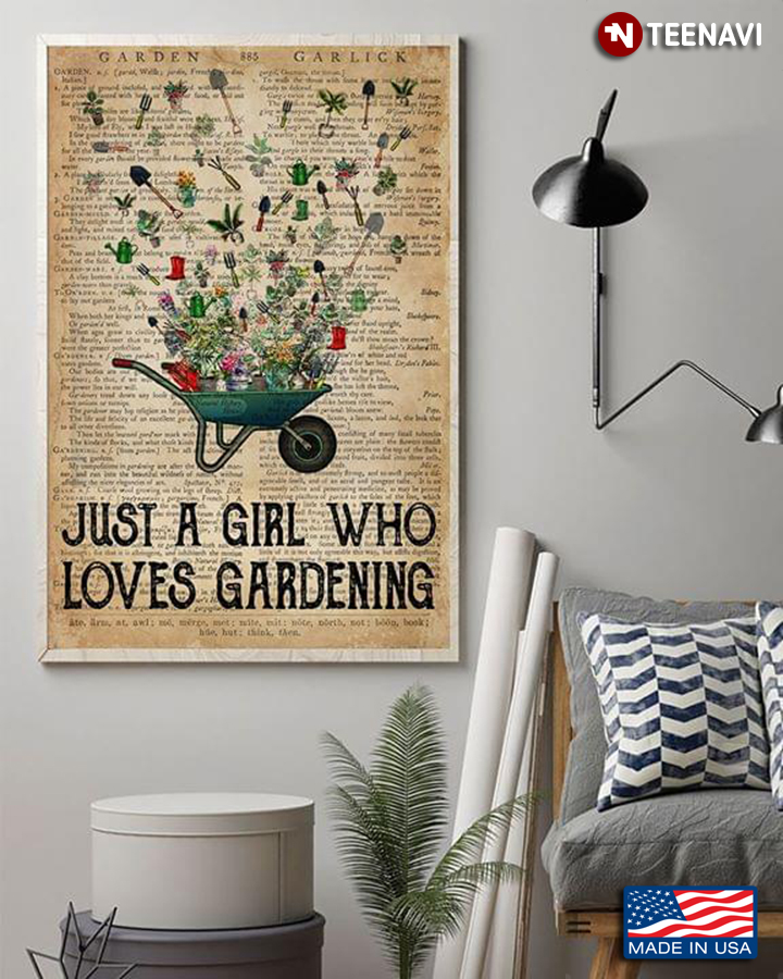 Vintage Dictionary Theme Gardener Just A Girl Who Loves Gardening