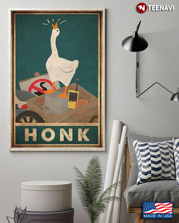 Vintage Cartoon Goose Honk
