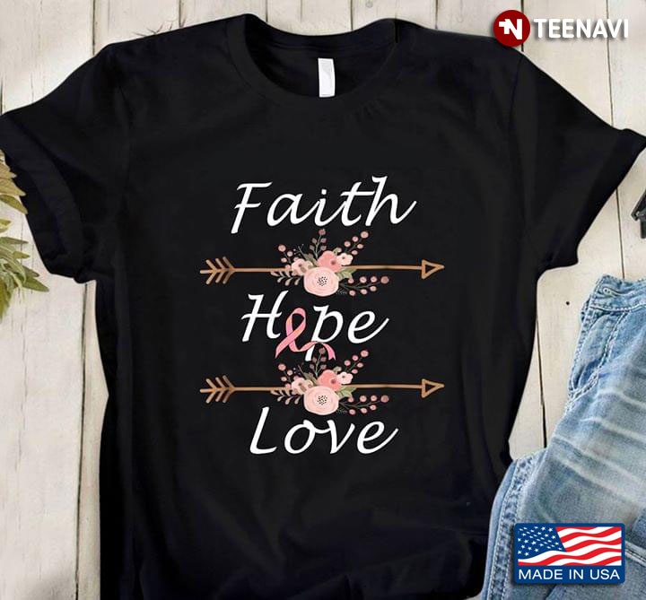 Arrow Flower And Ribbon Faith Hope Love