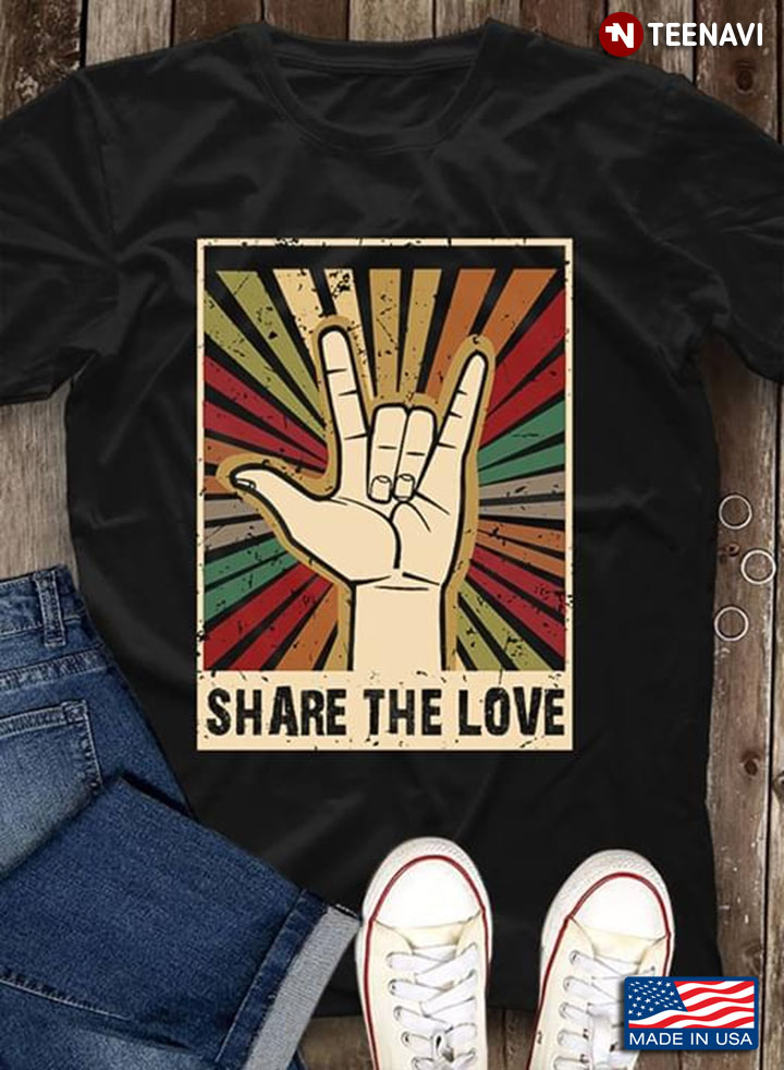 Hand Symbol Colorful Share The Love