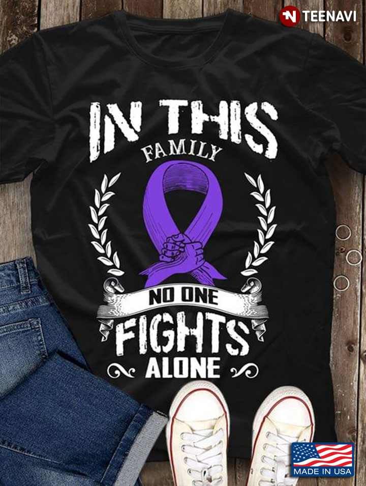 Hand Ribbon Purple In This Family No One Fights Alone A New Version