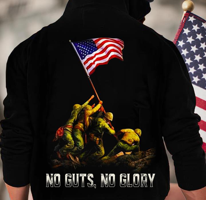 Patriotic Flag of the United States No Guts No Glory
