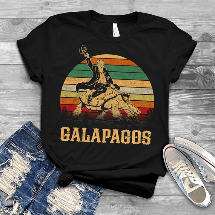 Old Man Turtle Colorful Galapagos Vintage