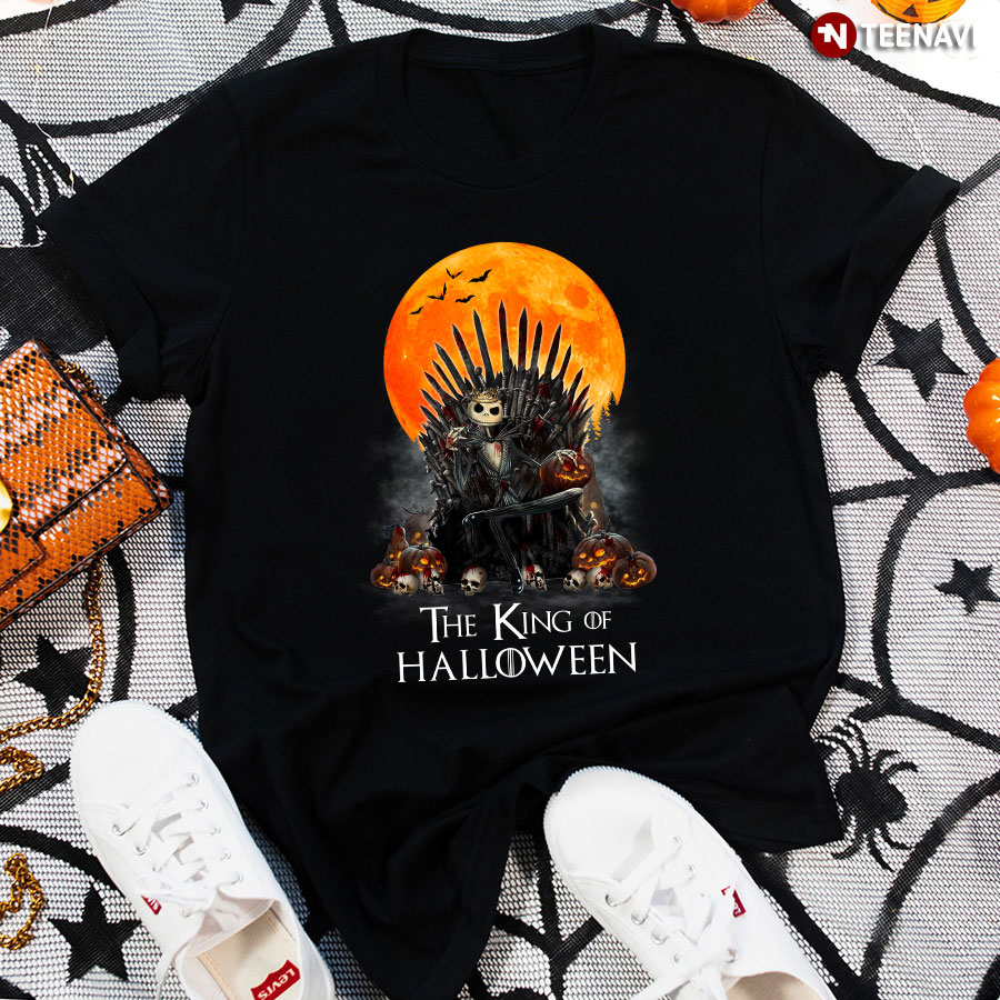 Jack Skellington On Iron Throne The King Of Halloween T-Shirt