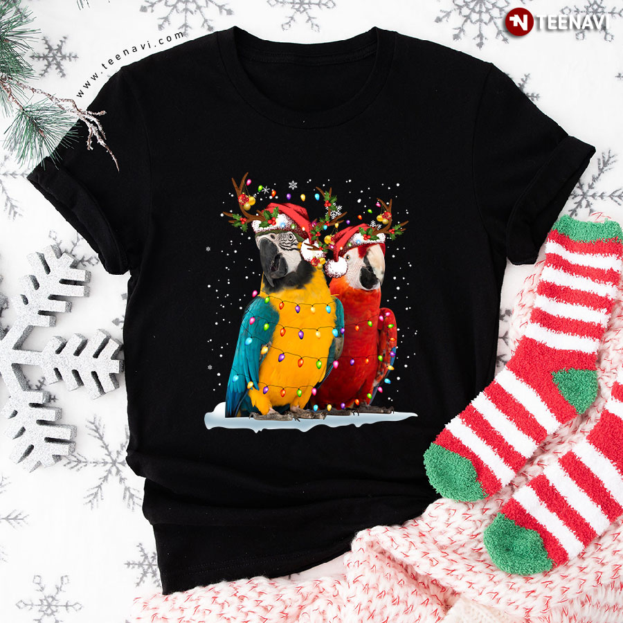 Parrots With Christmas Ornament T-Shirt