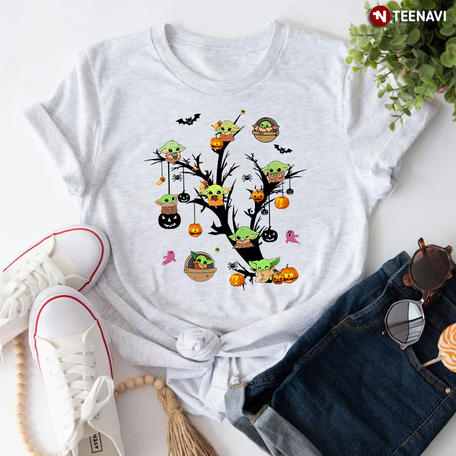 The Mandalorian Baby Yoda Tree Halloween T-Shirt