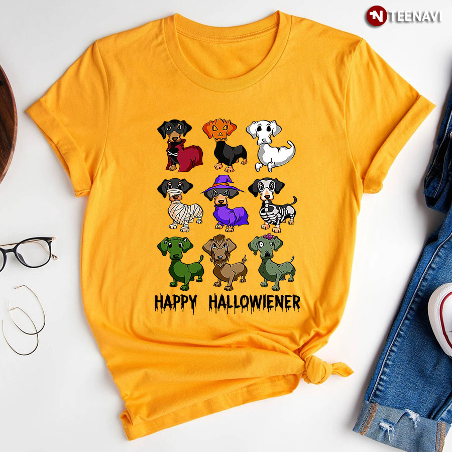 Dachshund Dog Happy Halloween T-Shirt