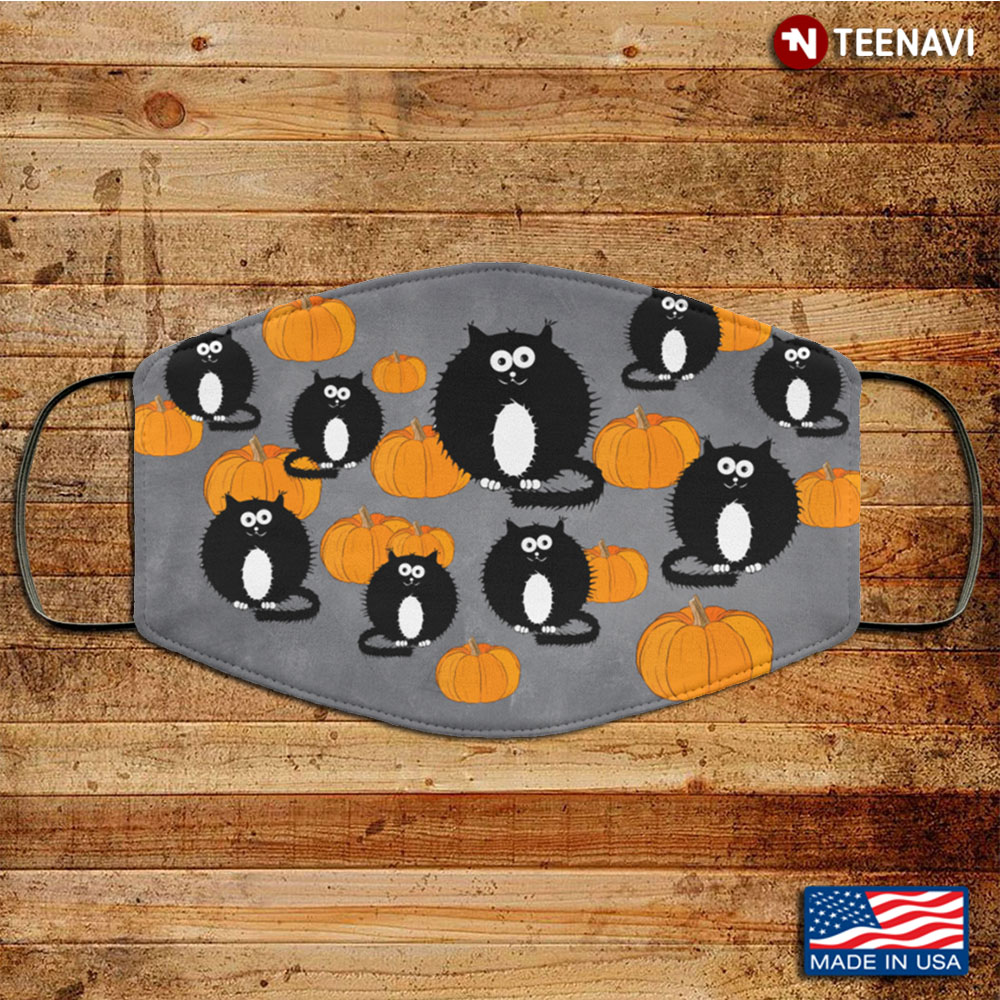 Halloween Cute Black Cats Pumpkin Washable Reusable Custom