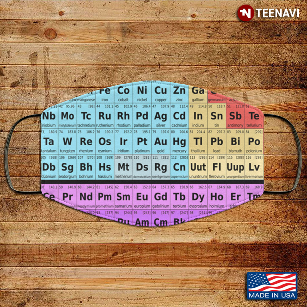 Table Science Periodic Table Washable Reusable Custom