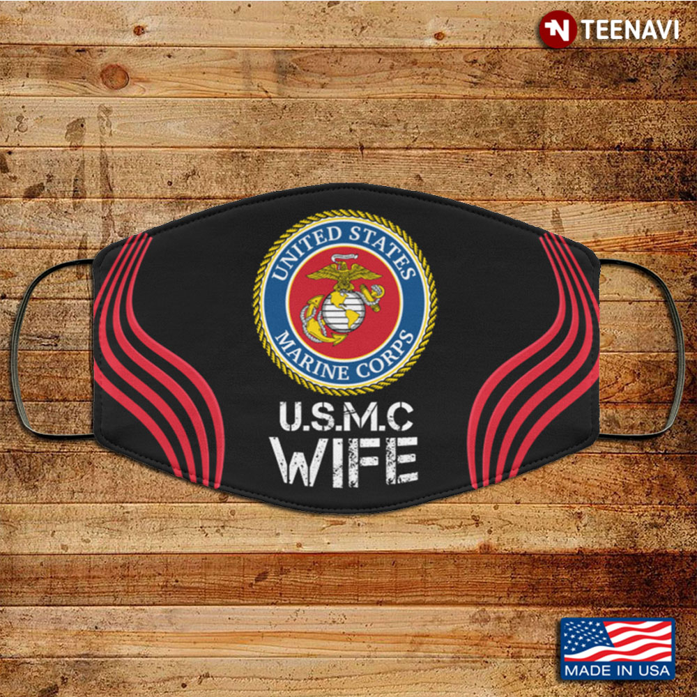 USMC Wife Washable Reusable Custom United States Marine Corps