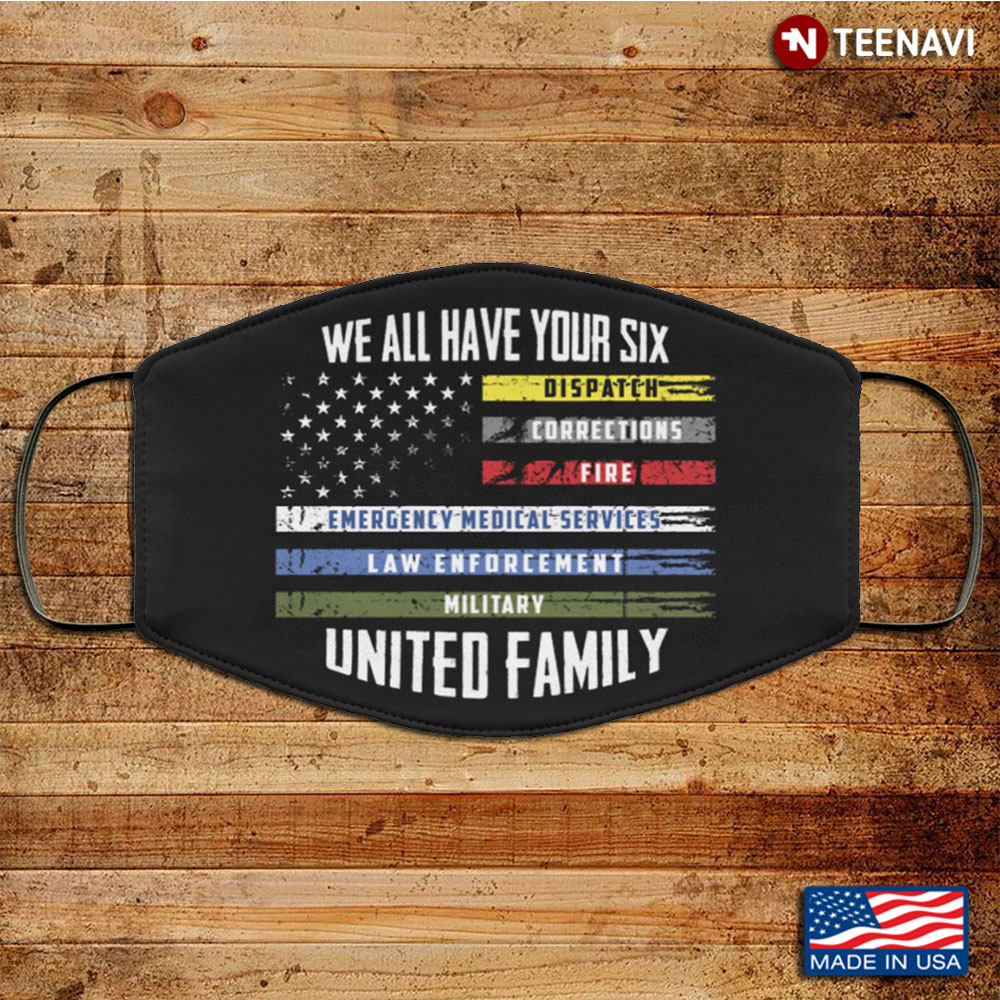 We All Have Your Six United Family Thin Line Military Police Flag Washable Reusable