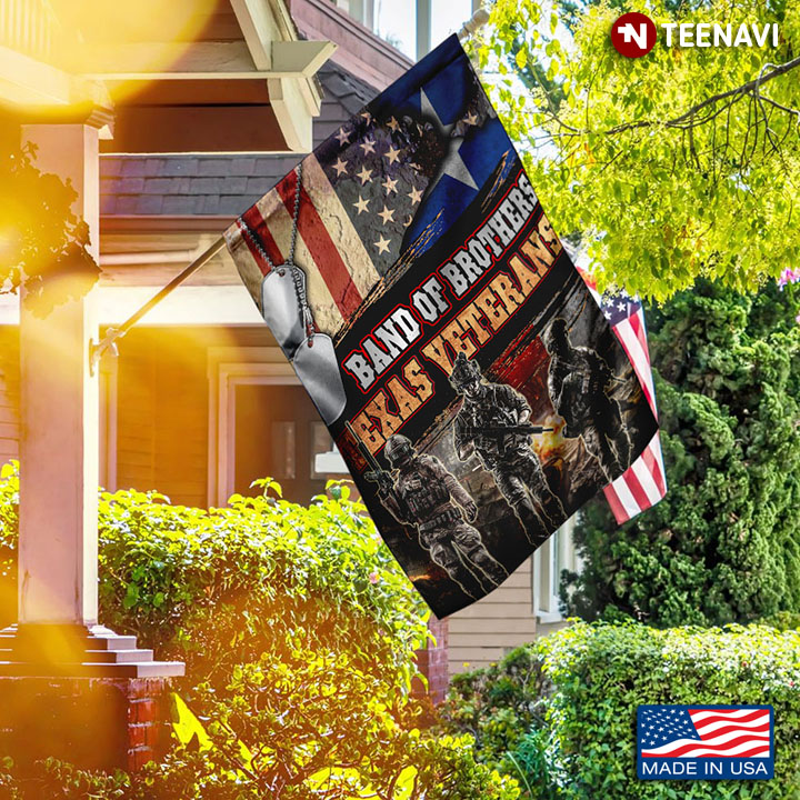 Band Of Brothers Texas Veterans Garden Flag
